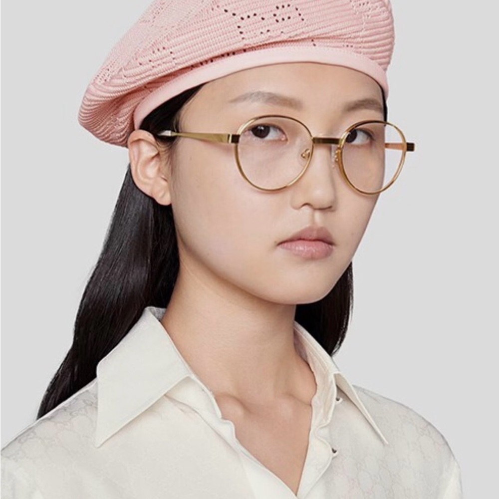GUCCI GENUINE Pink Knit Beret with Ribbon Tie - Women's Fashion Accessory - Picture 10 of 10